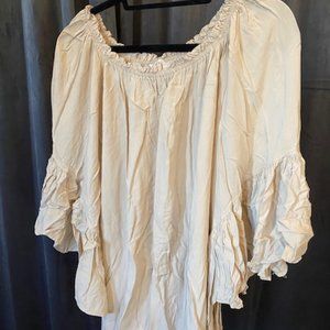 Black/Bead Women's Top, Tan Size M